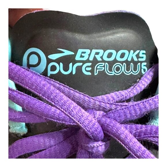 Brooks PureFlow 5 Womens Running Shoes Size 8 Medium Black Teal Purple Athletic - Picture 4 of 13